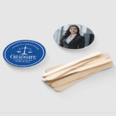 カスタムブルーホワイトロースクール卒業党 ハンドファン (組立なし)