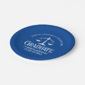 カスタムブルーホワイトロースクール卒業党 ペーパープレート (アングル)