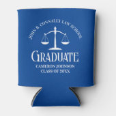 カスタムブルーホワイトロースクール卒業党 缶クーラー (正面)