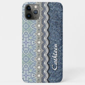 カスタムブルーミントろうけつ染めモザイクフローラアートパターン Case-Mate iPhoneケース (裏面)