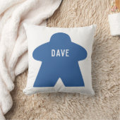 カスタムブルーミートルピロー |独身の & パターン（の模様が）ある クッション (ブランケット)