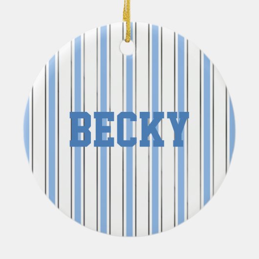 カスタムブルーメガフォンチアリーダーオーナメント セラミックオーナメント (裏面)