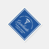 カスタムブルーメディカルスクール卒業パーティー スタンダードカクテルナプキン (角)