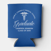 カスタムブルーメディカルスクール卒業パーティー 缶クーラー (正面)