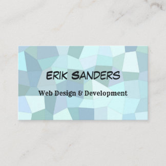 カスタムブルーモザイクスタイリッシュくもの巣現像剤 名刺