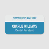 カスタムブルーラージ歯科医院職員 名札 (正面)