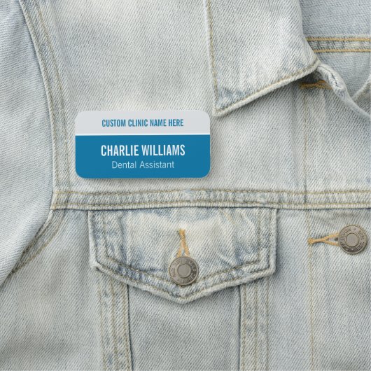 カスタムブルーラージ歯科医院職員 名札 (インサイチュ)