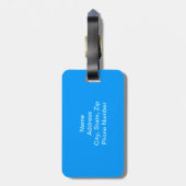 カスタムブルーレオパード印刷ラゲージタグ ラゲッジタグ (裏面縦)