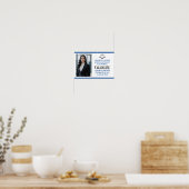 カスタムブルーロースクール写真卒業パーティー ポスター (キッチン)