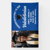 カスタムブルーヴァレディクトリアン写真卒業パーティー 横断幕 (縦)