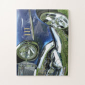 カスタムブルー1957シボイ車 ジグソーパズル (縦)