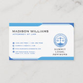 カスタムブルー・ホワイト法律事務所 名刺 (正面)