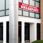 カスタムブレックファーストビジネスバナーサイン 横断幕 (ビルの外側)
