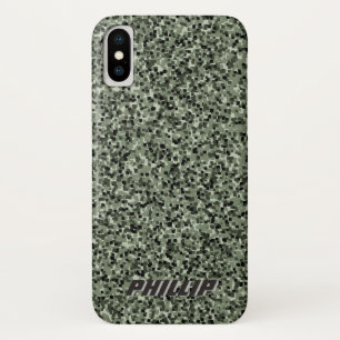 カスタムブロックデジタル迷彩柄Iphone xケース iPhone X ケース
