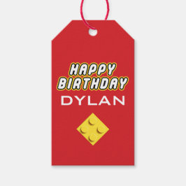 カスタムブロックパーティーカラフルブリック玩具ビルダ ギフトタグ