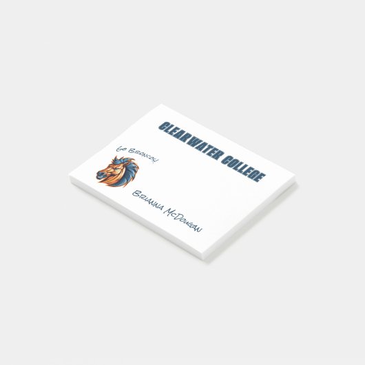 カスタムブロンコスタリオンマスコット |青とオレンジ ポストイット (アングル)