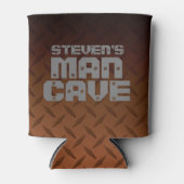 カスタムブロンズダイヤモンドプレートマンケーブ 缶クーラー (正面)