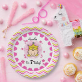 カスタムブロンドプリンセス7番目の誕生日紙プレート ペーパープレート (パーティー)