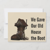 カスタムブートハウおもしろいス引っ越し案内 招待状 (正面)