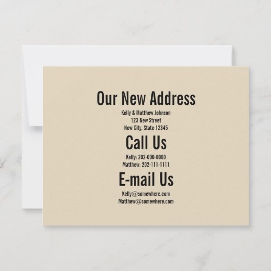 カスタムブートハウおもしろいス引っ越し案内 招待状 (裏面)