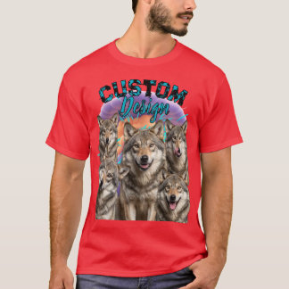 カスタムブートレグ ラップ 写真デザイン Tシャツ