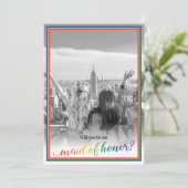 カスタムプライドの写真をメイド・オブ・オーナー（花嫁付き添い人） 招待状 (スタンド正面)