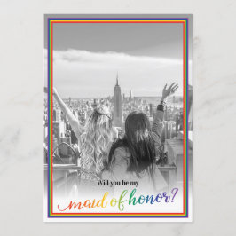 カスタムプライドの写真をメイド・オブ・オーナー（花嫁付き添い人） 招待状