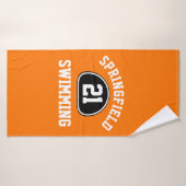 カスタムプライドチーム名と番号/クラス年 バスタオル (バスタオル)