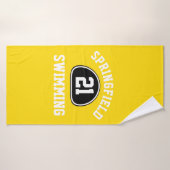 カスタムプライドチーム名と番号/クラス年 バスタオル (バスタオル)