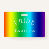 カスタムプライドレインボー数々のカラーパーソナライズされたバッジ バッジ (正面)