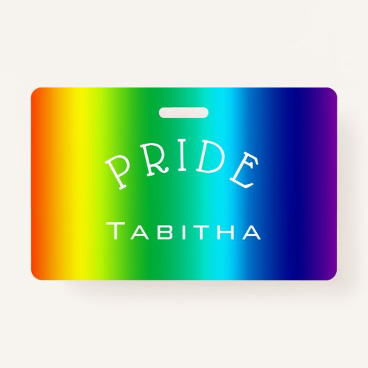 カスタムプライドレインボー数々のカラーパーソナライズされたバッジ バッジ (正面)