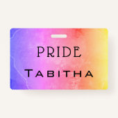 カスタムプライドレインボー数々のカラーパーソナライズされたバッジ バッジ (裏面)