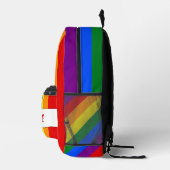 カスタムプライドLGBTQ+レインボーフラッグストライプラブ プリントバックパック (右)