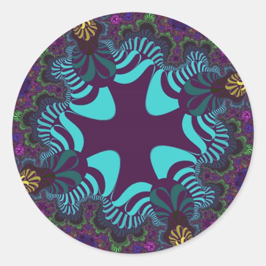 カスタムプラムレインボークロスラージラウンドシール ラウンドシール (正面)