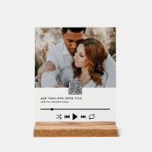 カスタムプラーク写真QRコード音楽ビデオリンク アクリルサイン (正面)