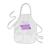 カスタムプリスクールのアーティストVIOLETスクラップ紙アートワーク 子供用エプロン (正面)