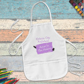 カスタムプリスクールのアーティストVIOLETスクラップ紙アートワーク 子供用エプロン