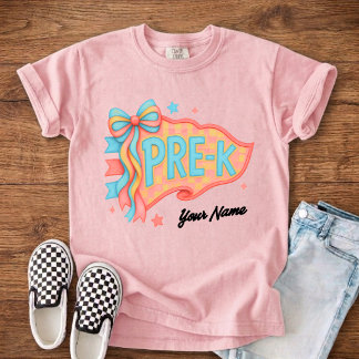 カスタムプリスクール児童名ペナントフラグ ベビーTシャツ