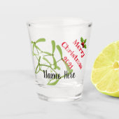 カスタムプリパーソナライズされたントクリスマスショットグラス ショットグラス (正面)