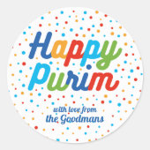 カスタムプリムギフトラベル ラウンドシール (正面)