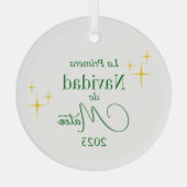 カスタムプリメラナビダッドオーナメント ガラスオーナメント (裏面)