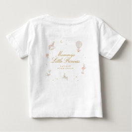 カスタムプリンセスかわいいピンクの女の子おとぎ話 ベビーTシャツ