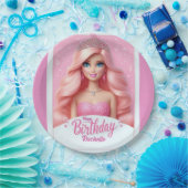 カスタムプリンセスハッピーバースデー ペーパープレート (パーティー)