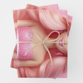 カスタムプリンセスハッピーバースデー ラッピングペーパーシート (インサイチュ)