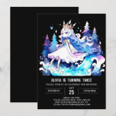 カスタムプリンセス誕生日 招待状 (正面/裏面)