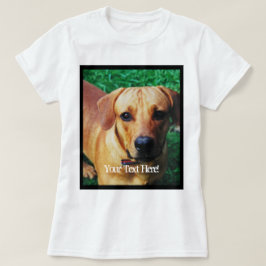 カスタムプリントの写真とテキスト Tシャツ