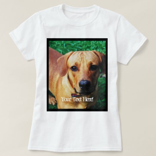 カスタムプリントの写真とテキスト Tシャツ (デザイン正面)