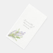 カスタムプリントナプキンズウォーターカラーラベンダー (コーナー)