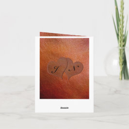 カスタムプリントフェイクレザー第結婚3周年記念 カード