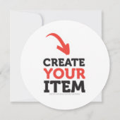 カスタムプリントDIYメダル金ゴールド#1ロゴ編集の追加 サンキューカード (裏面)